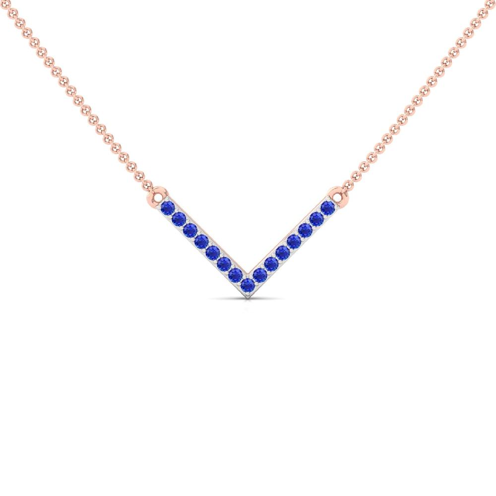 V shap Round Lab Grown Diamond Pendant