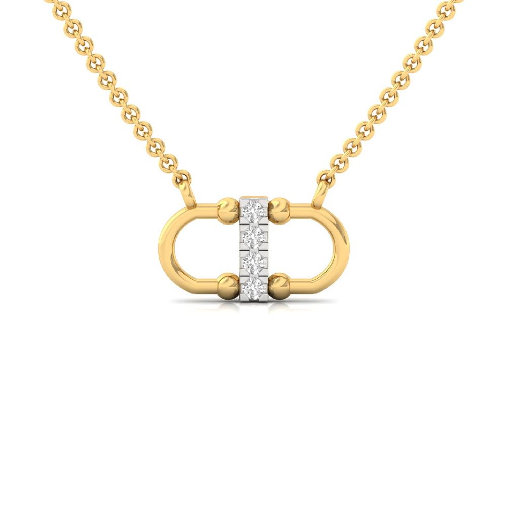 Delicate Quad Round lab Grown Diamond Pendant