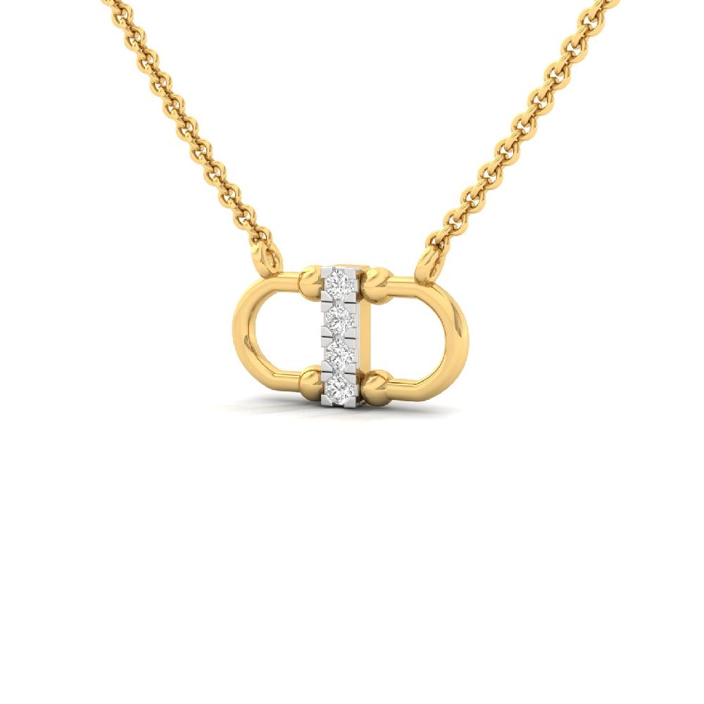 Delicate Quad Round lab Grown Diamond Pendant