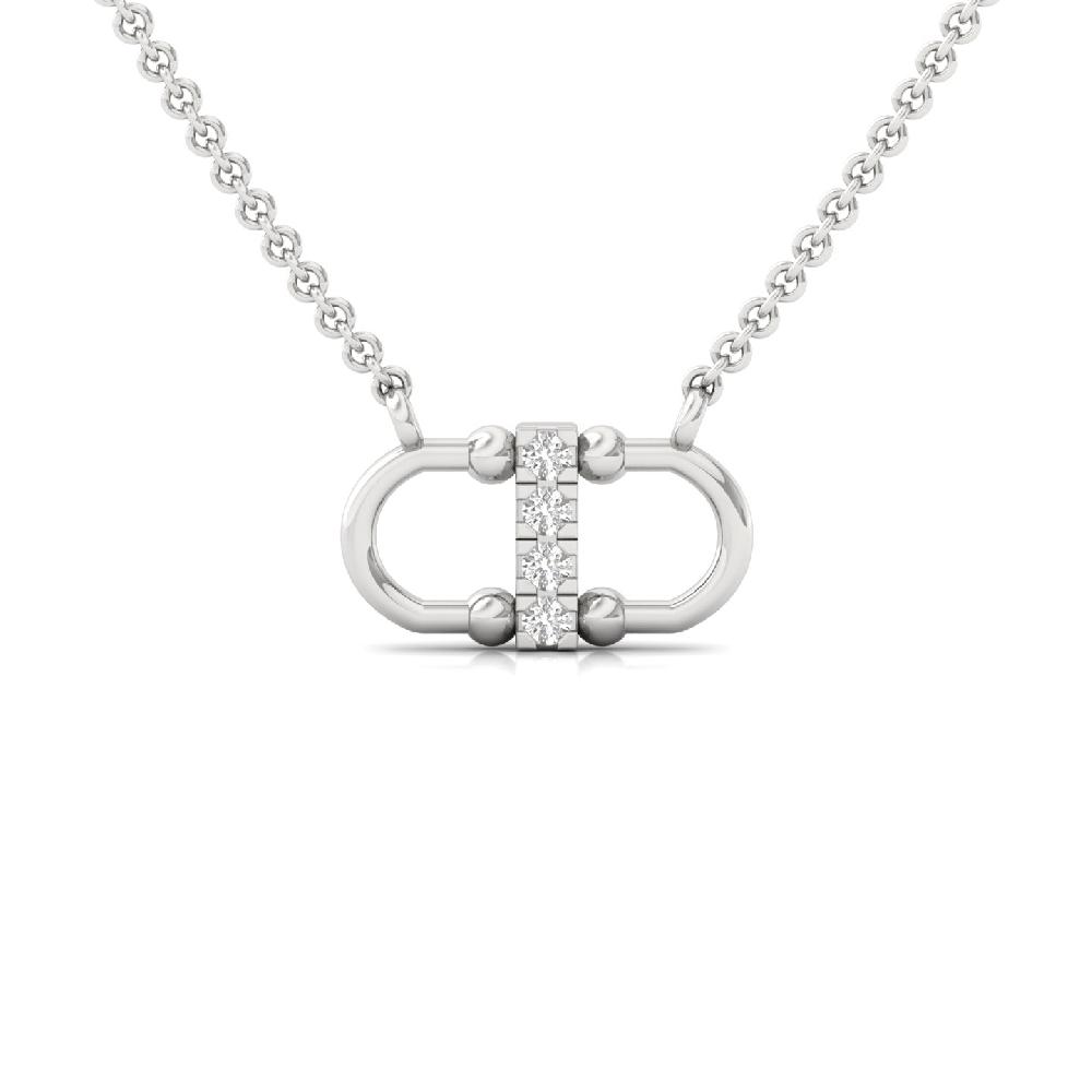 Delicate Quad Round lab Grown Diamond Pendant