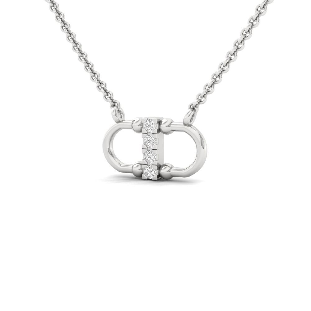 Delicate Quad Round lab Grown Diamond Pendant