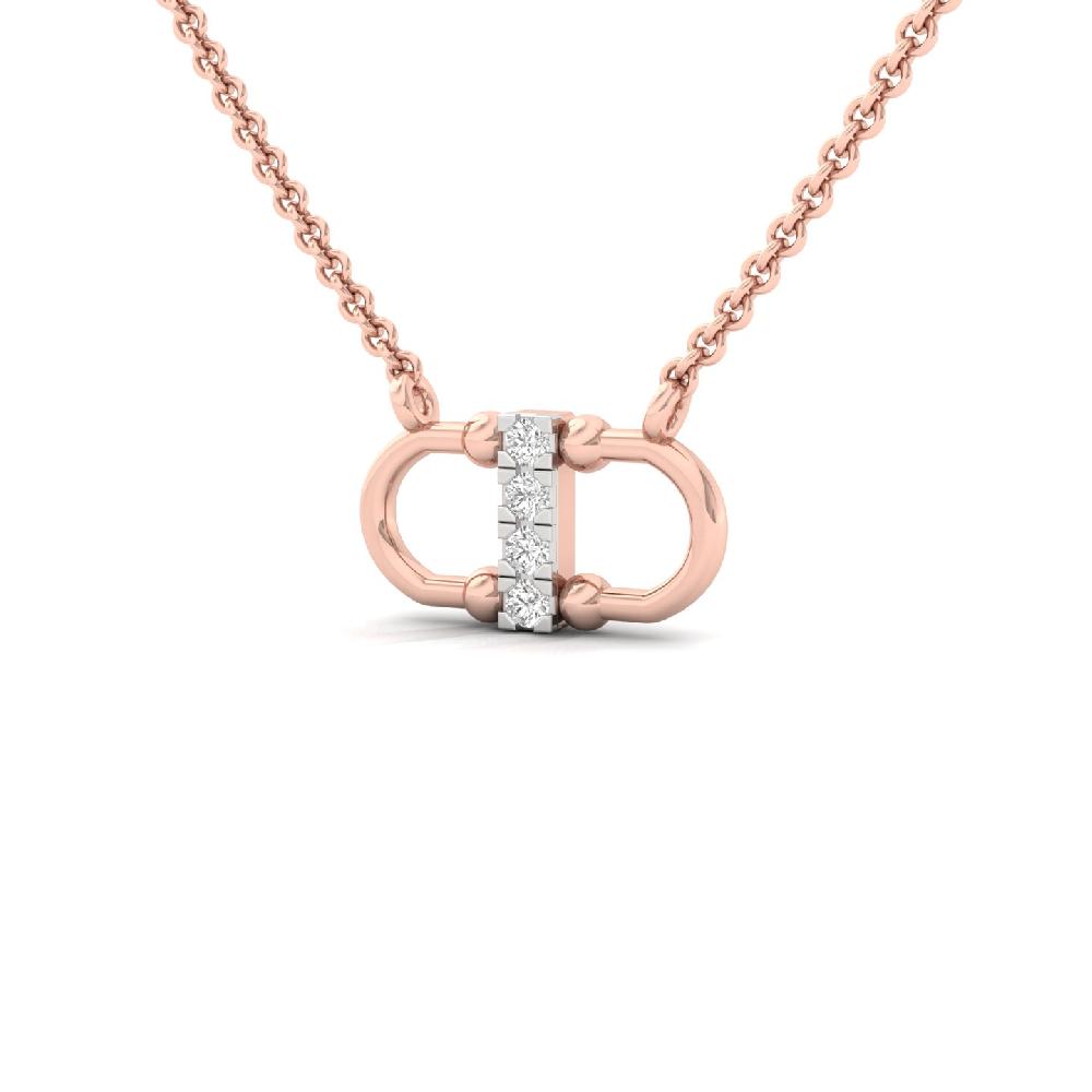 Delicate Quad Round lab Grown Diamond Pendant