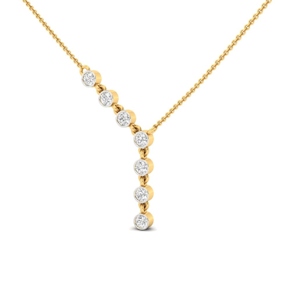 Elegant Drop CVD Diamond Pendant Necklace