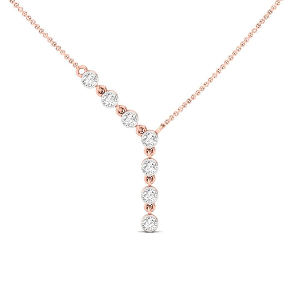 Elegant Drop CVD Diamond Pendant Necklace
