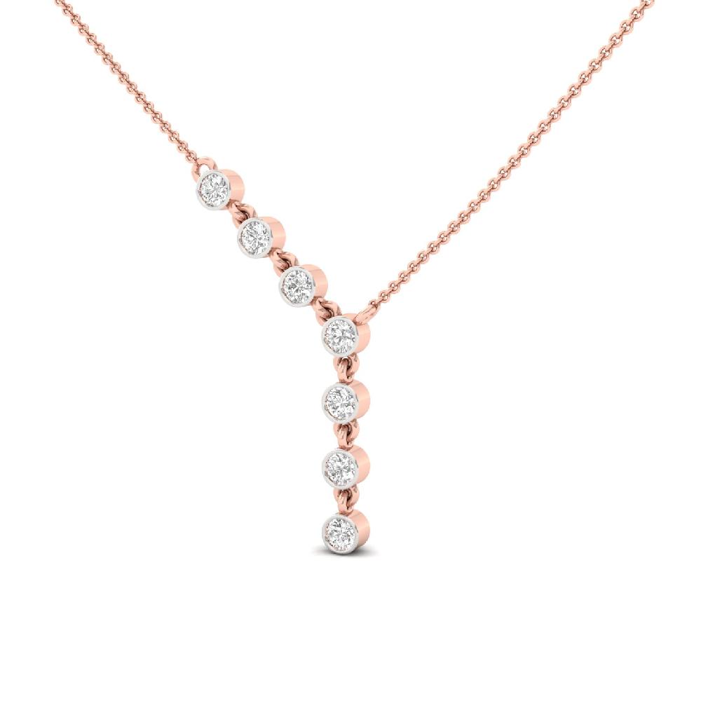 Elegant Drop CVD Diamond Pendant Necklace